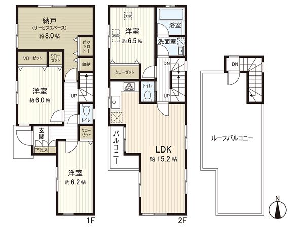 練馬区富士見台4丁目 戸建 間取図(平面図) 練馬区富士見台4丁目 戸建 間取図(平面図)