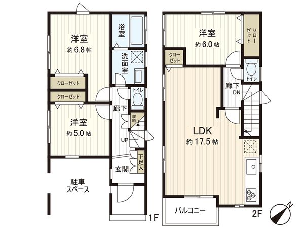 練馬区富士見台2丁目 戸建 間取図(平面図) 練馬区富士見台2丁目 戸建 間取図(平面図)