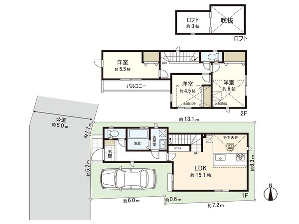 練馬区南田中4丁目 新築戸建 3号棟 間取図(平面図) 練馬区南田中4丁目 新築戸建 3号棟 間取図(平面図)
