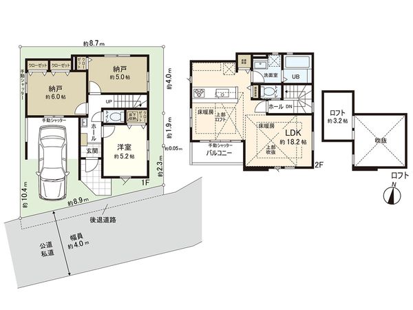 練馬区貫井4丁目 新築戸建 2号棟 間取図(平面図)
