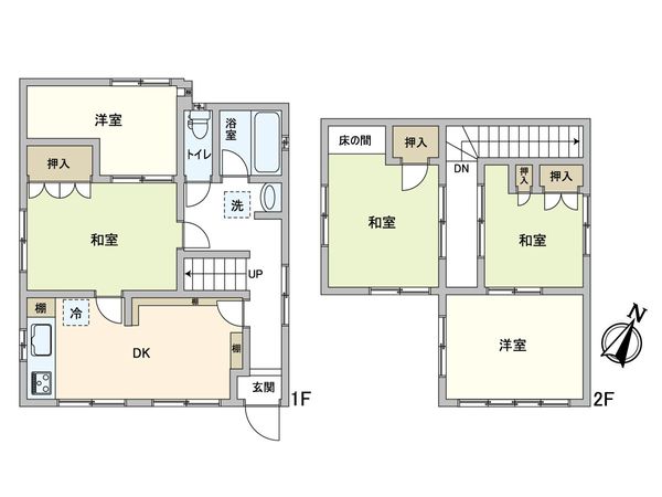 石神井町7丁目再建築不可戸建て 間取図(平面図) 石神井町7丁目再建築不可戸建て 間取図(平面図)