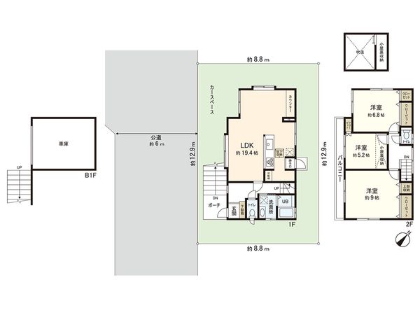 練馬区大泉町1丁目 戸建 間取図(平面図) 練馬区大泉町1丁目 戸建 間取図(平面図)