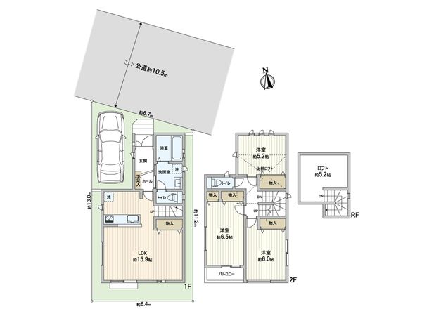 練馬区谷原5丁目 新築戸建 間取図(平面図) 練馬区谷原5丁目 新築戸建 間取図(平面図)