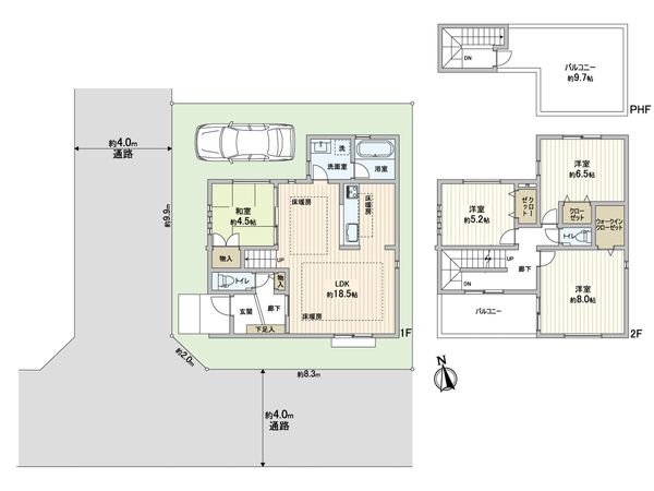 練馬区富士見台3丁目 新築戸建 間取図(平面図) 練馬区富士見台3丁目 新築戸建 間取図(平面図)