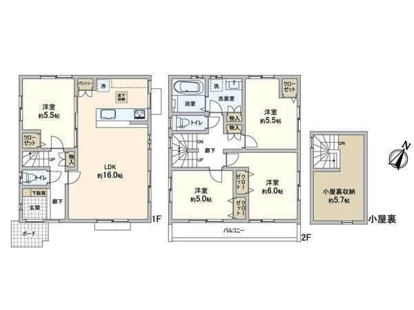 練馬区大泉町2丁目 新築戸建 A号棟 間取図(平面図) 練馬区大泉町2丁目 新築戸建 A号棟 間取図(平面図)