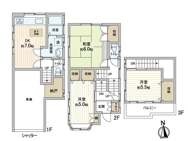 練馬区富士見台4丁目 戸建 間取図(平面図)