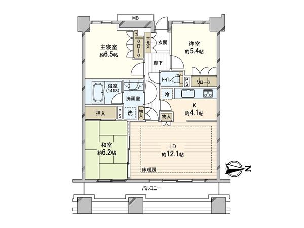 石神井公園ピアレス A棟 間取図(平面図) 間取図(平面図)