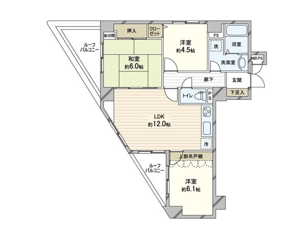 セザール富士見台 間取図(平面図) セザール富士見台 間取図(平面図)