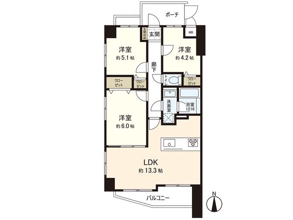 日神パレステージ光が丘 間取図(平面図) 間取図(平面図)