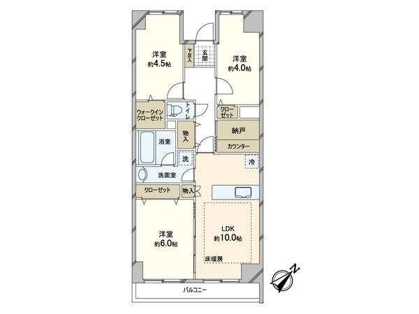 西葛西ビューハイツ 間取図(平面図)
