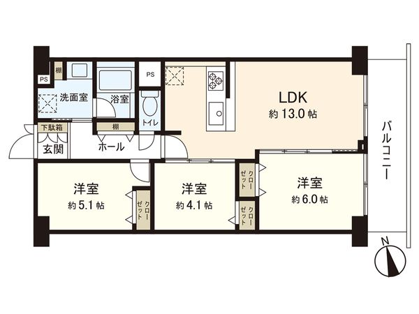 石神井ハイライズ 間取図(平面図)