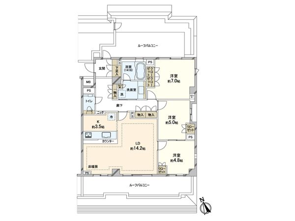 パークハウス練馬高野台ヒルサイドプレイス 間取図(平面図)