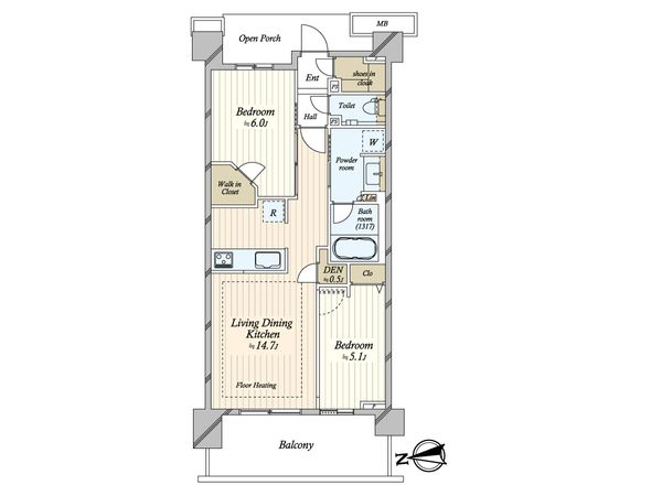 プラウド練馬中村橋マークス 間取図(平面図)