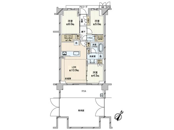 ジオ石神井公園 間取図(平面図) ジオ石神井公園 間取図(平面図)