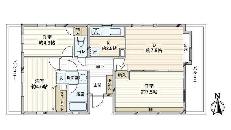 石神井公園パークホームズ 間取図(平面図)