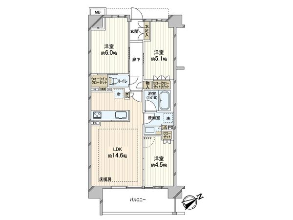Brillia練馬高野台 間取図(平面図) 間取図(平面図)