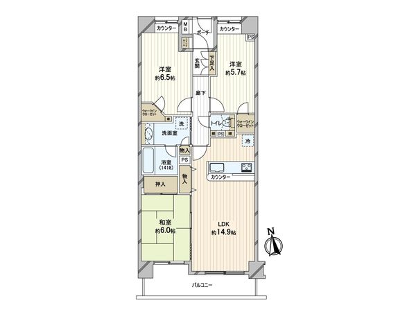 グラビスコート光が丘 間取図(平面図)