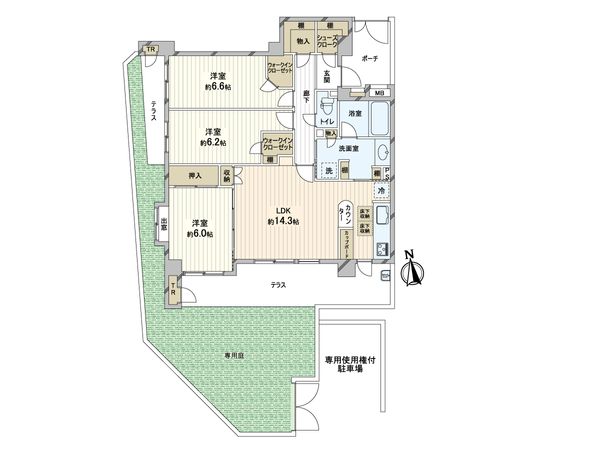 グラビスコート光が丘 間取図(平面図) グラビスコート光が丘 間取図(平面図)