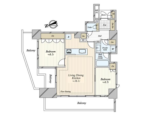 ライオンズ石神井公園ステーションゲート 間取図(平面図)
