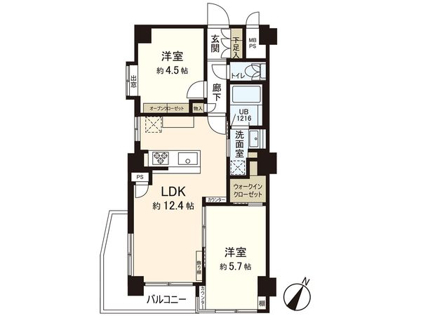 ライオンズマンション井荻第2 間取図(平面図) ライオンズマンション井荻第2 間取図(平面図)