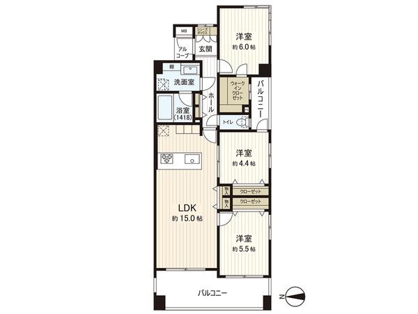 コンフォートパレス石神井公園 間取図(平面図) コンフォートパレス石神井公園 間取図(平面図)