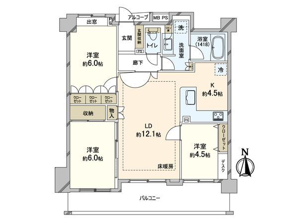 ライオンズ光が丘オーセンティックハウス 間取図(平面図) ライオンズ光が丘オーセンティックハウス 間取図(平面図)