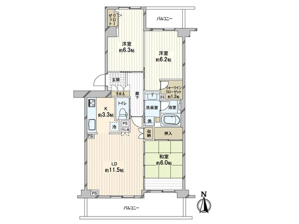 アールヴェール杉並今川 間取図(平面図) アールヴェール杉並今川 間取図(平面図)