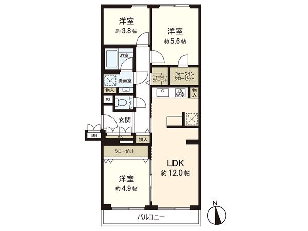 富士見台パークホームズ 間取図(平面図) 富士見台パークホームズ 間取図(平面図)