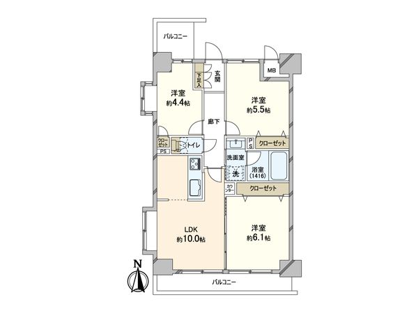 藤和シティコープ練馬Ⅱ 間取図(平面図)