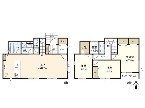 建物プラン例 (間取り図)