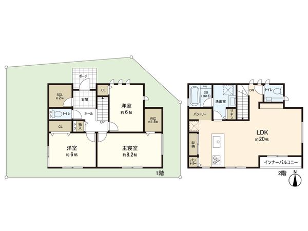 建物プラン例 (間取り図)