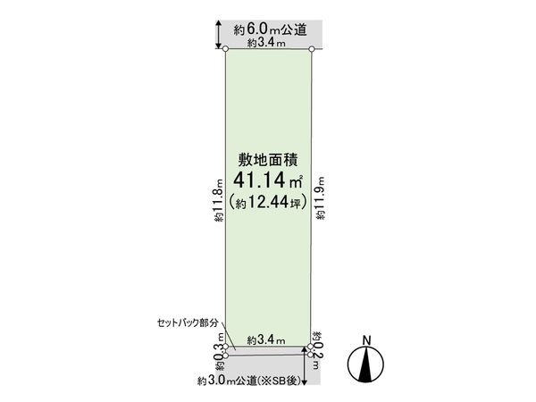 練馬区中村南1丁目建築条件付土地 区画図