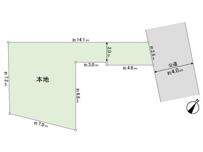 中野区江原町3丁目 土地 2区画 区画図