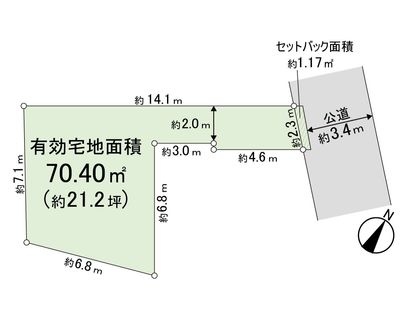 中野区江原町3丁目 土地 2区画 区画図