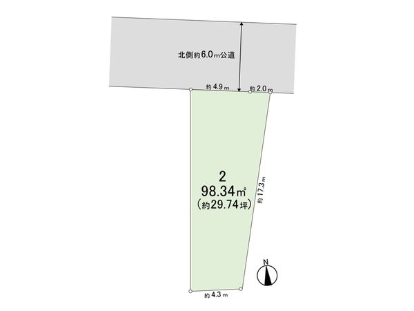 練馬区春日町4丁目土地 2区画 区画図