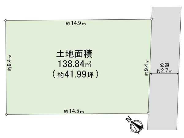 豊島区南池袋3丁目 古家付土地 区画図 豊島区南池袋3丁目 古家付土地 区画図