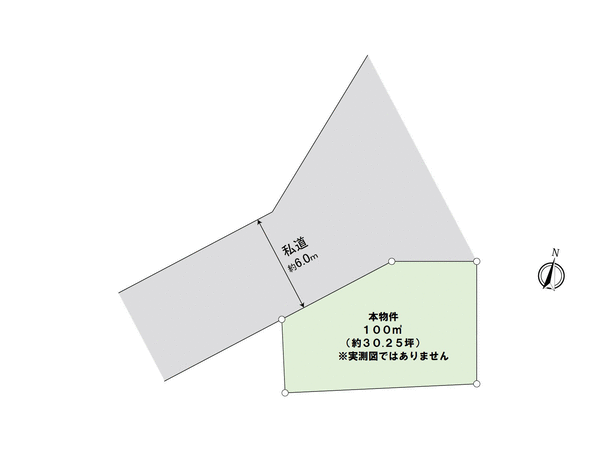 練馬区桜台5丁目 売地 6区画 地形図