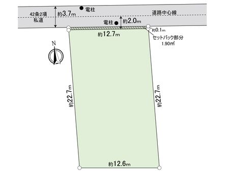 練馬区桜台2丁目土地(借地) 地形図