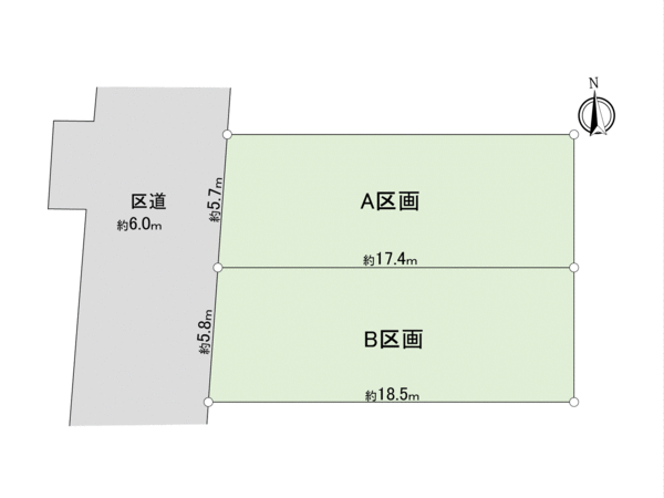 練馬区桜台6丁目 土地 B区画 地形図