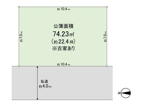 練馬区田柄3丁目古家付土地 区画図