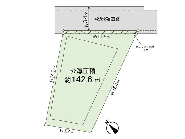 中野区江原町3丁目 古家付土地 区画図 中野区江原町3丁目 古家付土地 区画図