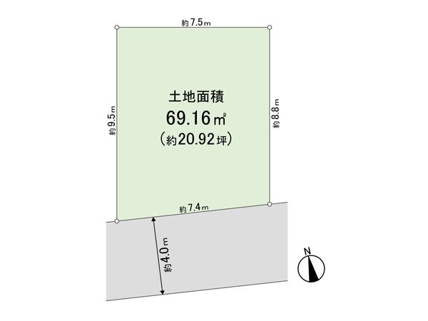 練馬区富士見台4丁目 土地 区画図