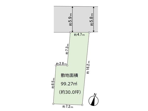 練馬区小竹町2丁目 土地 区画図