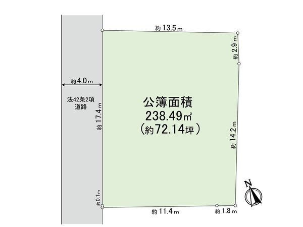 横浜市戸塚区深谷町古家付土地 区画図 横浜市戸塚区深谷町古家付土地 区画図