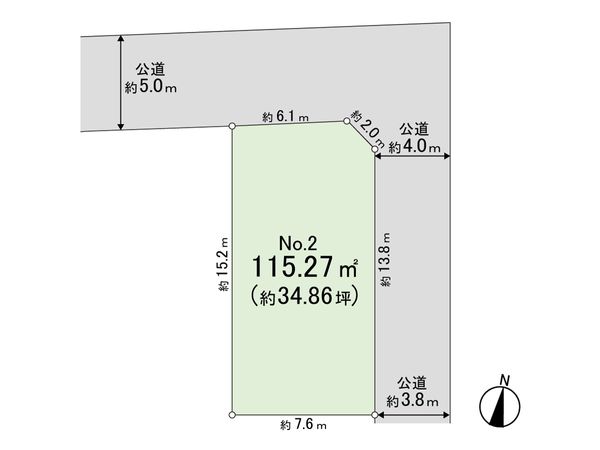練馬区春日町5丁目建築条件付土地 2区画 区画図 練馬区春日町5丁目建築条件付土地 2区画 区画図