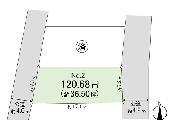 練馬区桜台6丁目建築条件付土地 区画図 練馬区桜台6丁目建築条件付土地 区画図