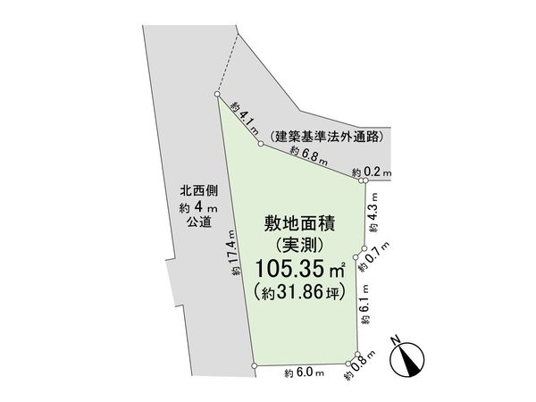 練馬区向山4丁目 土地 区画図 練馬区向山4丁目 土地 区画図
