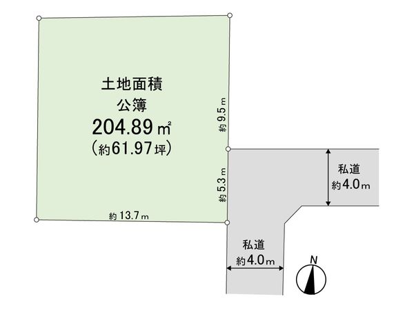 練馬区西大泉3丁目 古家付土地 区画図 練馬区西大泉3丁目 古家付土地 区画図