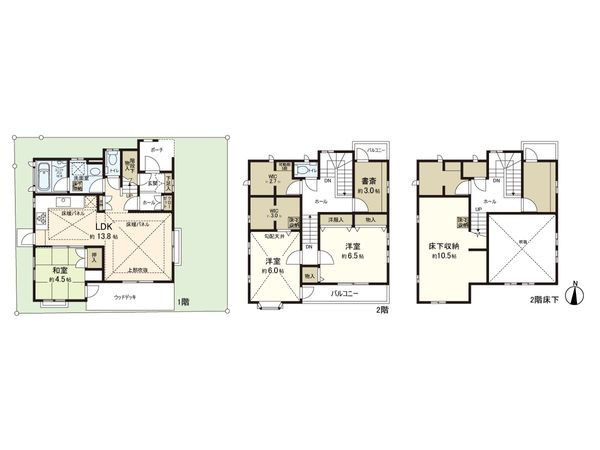 練馬区田柄3丁目 戸建(木下工務店施工) 間取図(平面図) 練馬区田柄3丁目 戸建(木下工務店施工) 間取図(平面図)