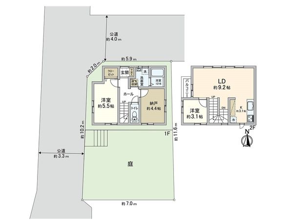 練馬区桜台3丁目 戸建 間取図(平面図) 練馬区桜台3丁目 戸建 間取図(平面図)
